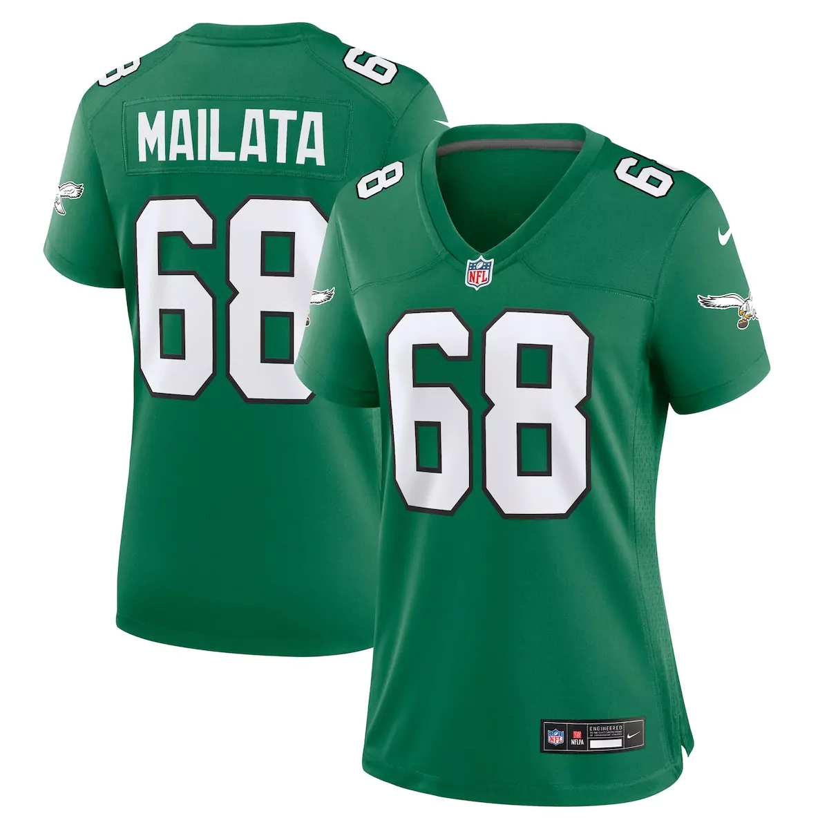 philadelphia eagles jordan mailata kelly green alternate game jersey