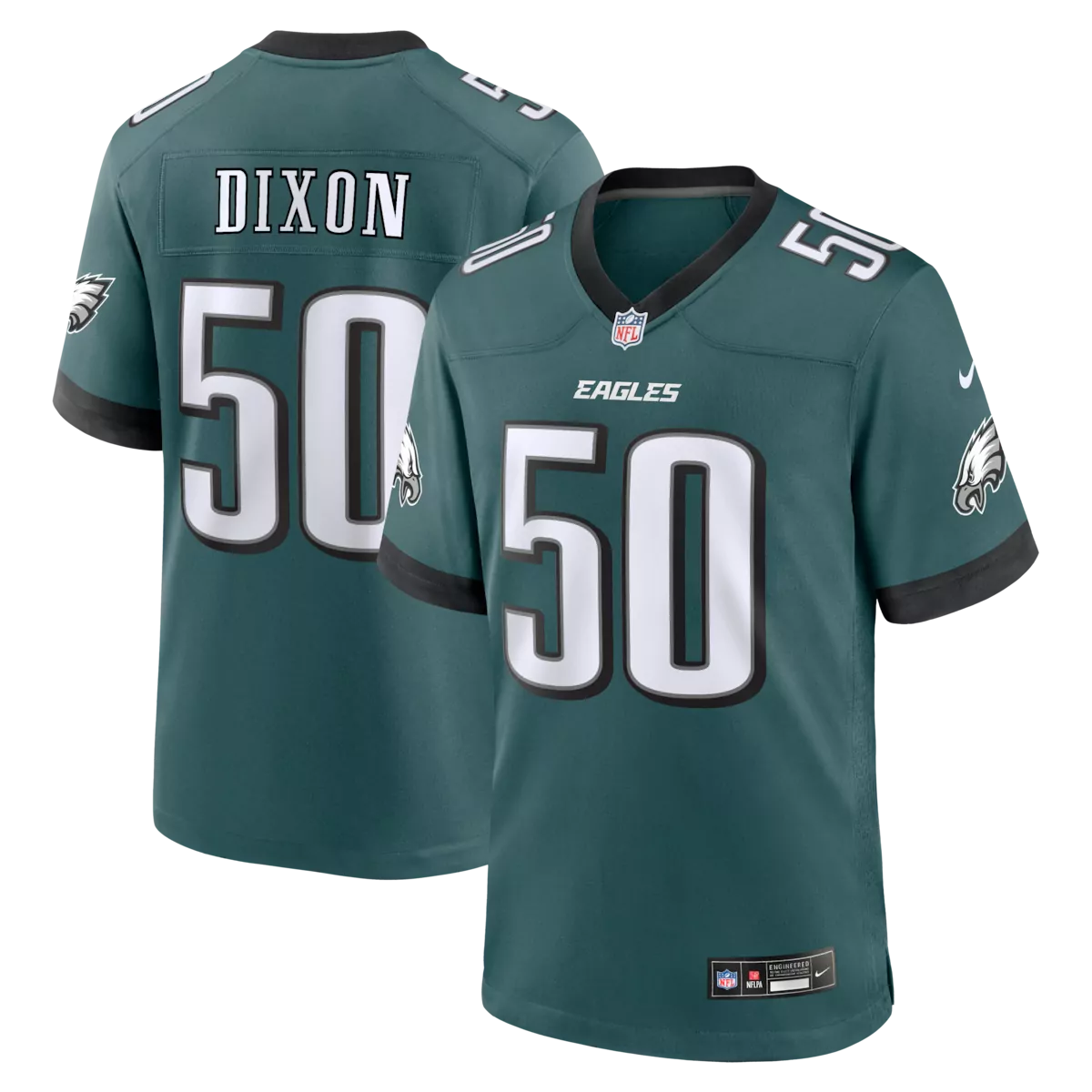 philadelphia eagles kelee ringo midnight green team game jersey jnf