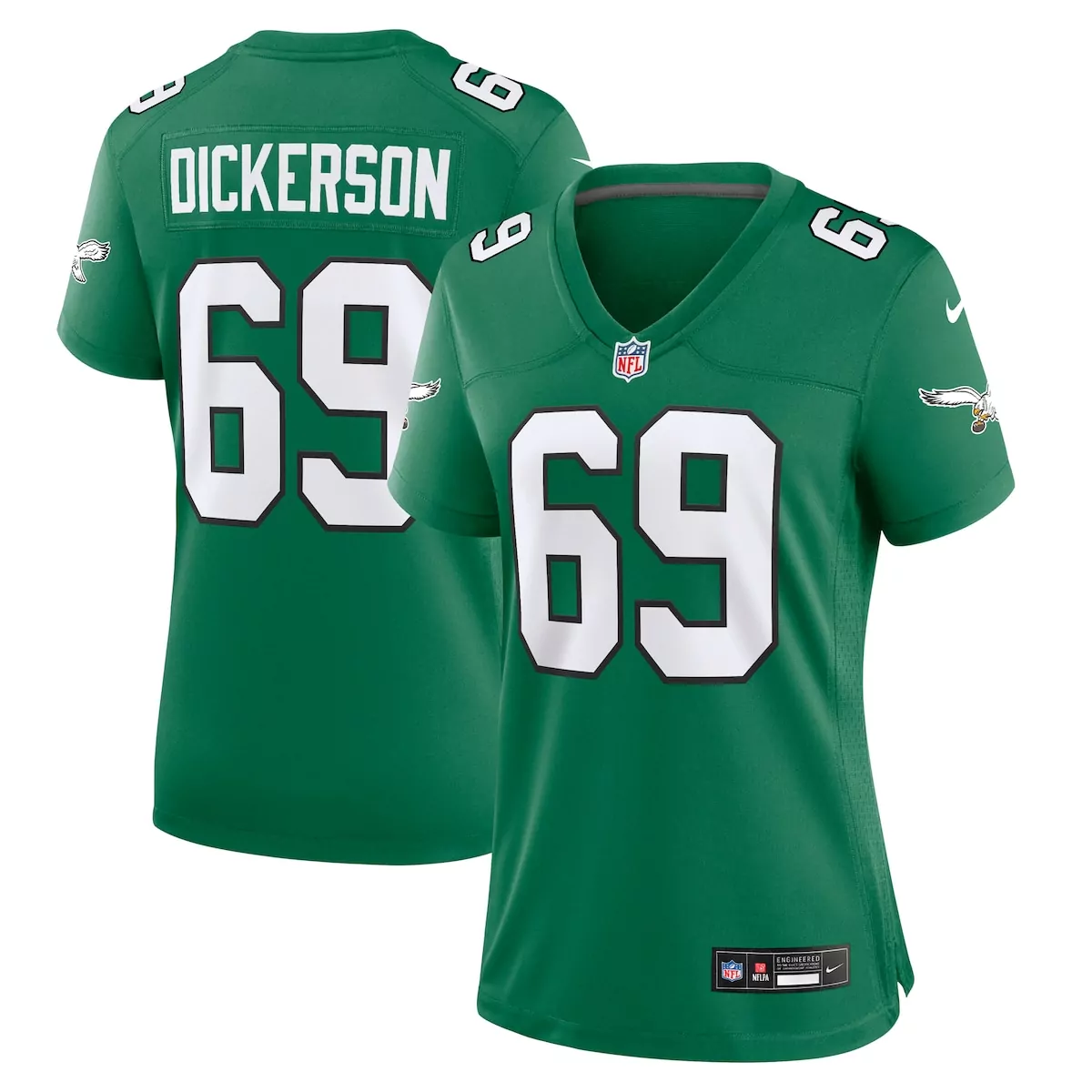 philadelphia eagles landon dickerson kelly green alternate game jersey 6iu