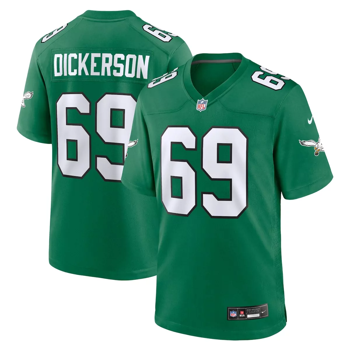 philadelphia eagles landon dickerson kelly green alternate game jersey 6iu