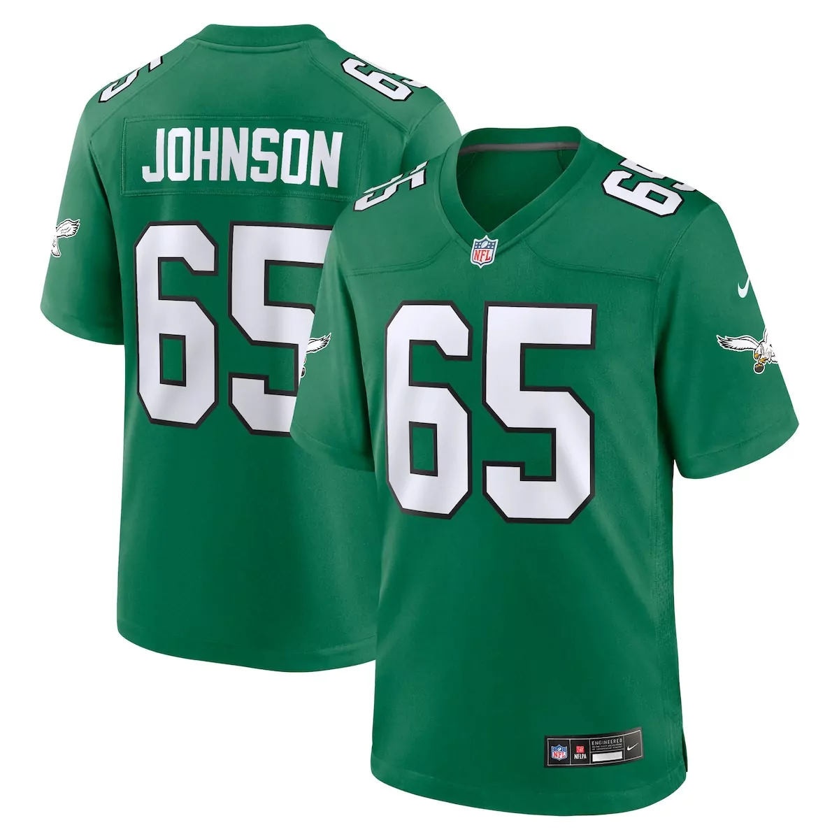 philadelphia eagles landon dickerson midnight green team game jersey q3i
