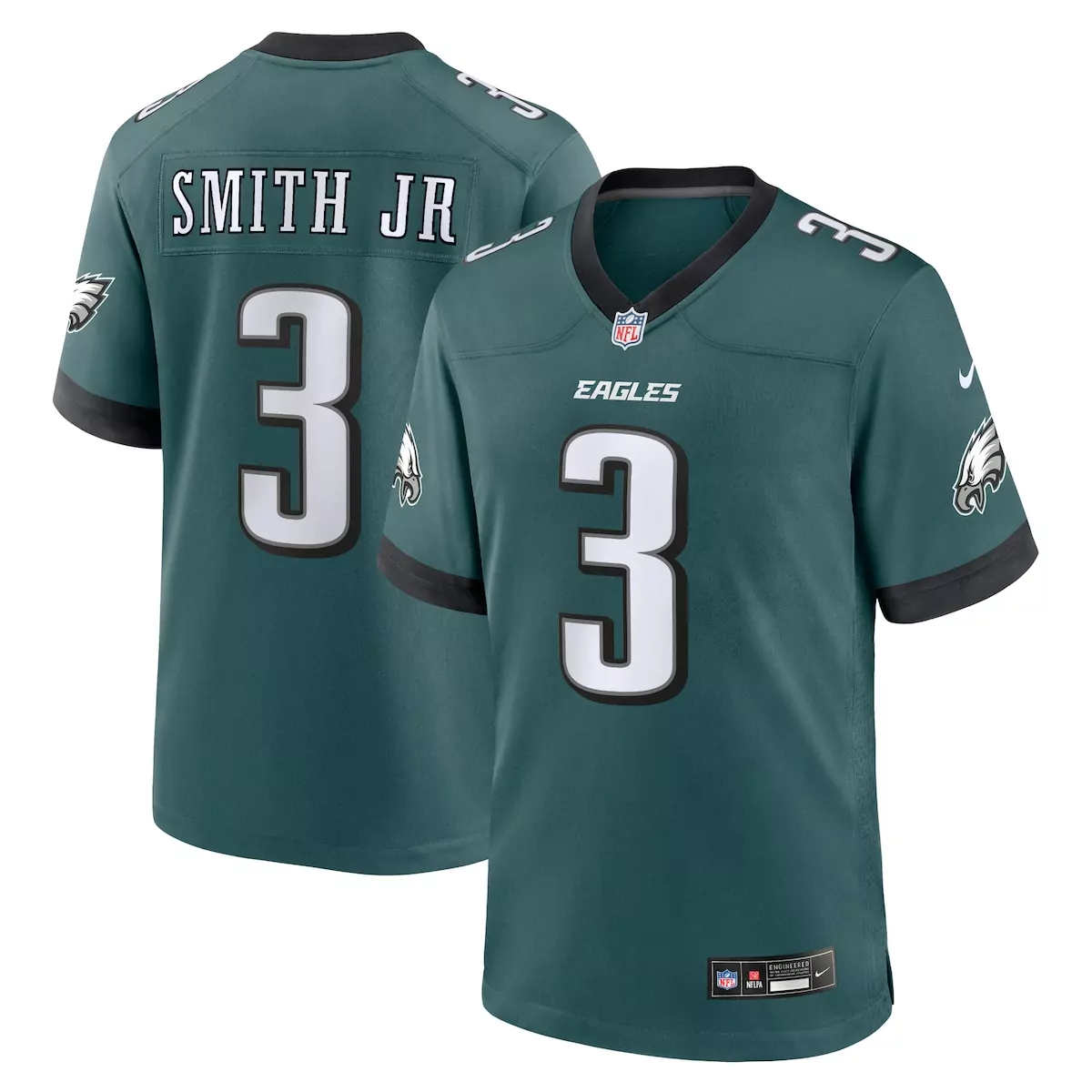 philadelphia eagles nolan smith kelly green alternate game jersey ais