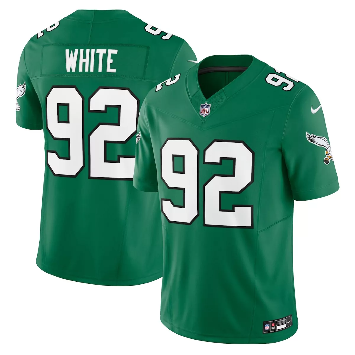 philadelphia eagles reggie white kelly green alternate vapor f u s e limited jersey