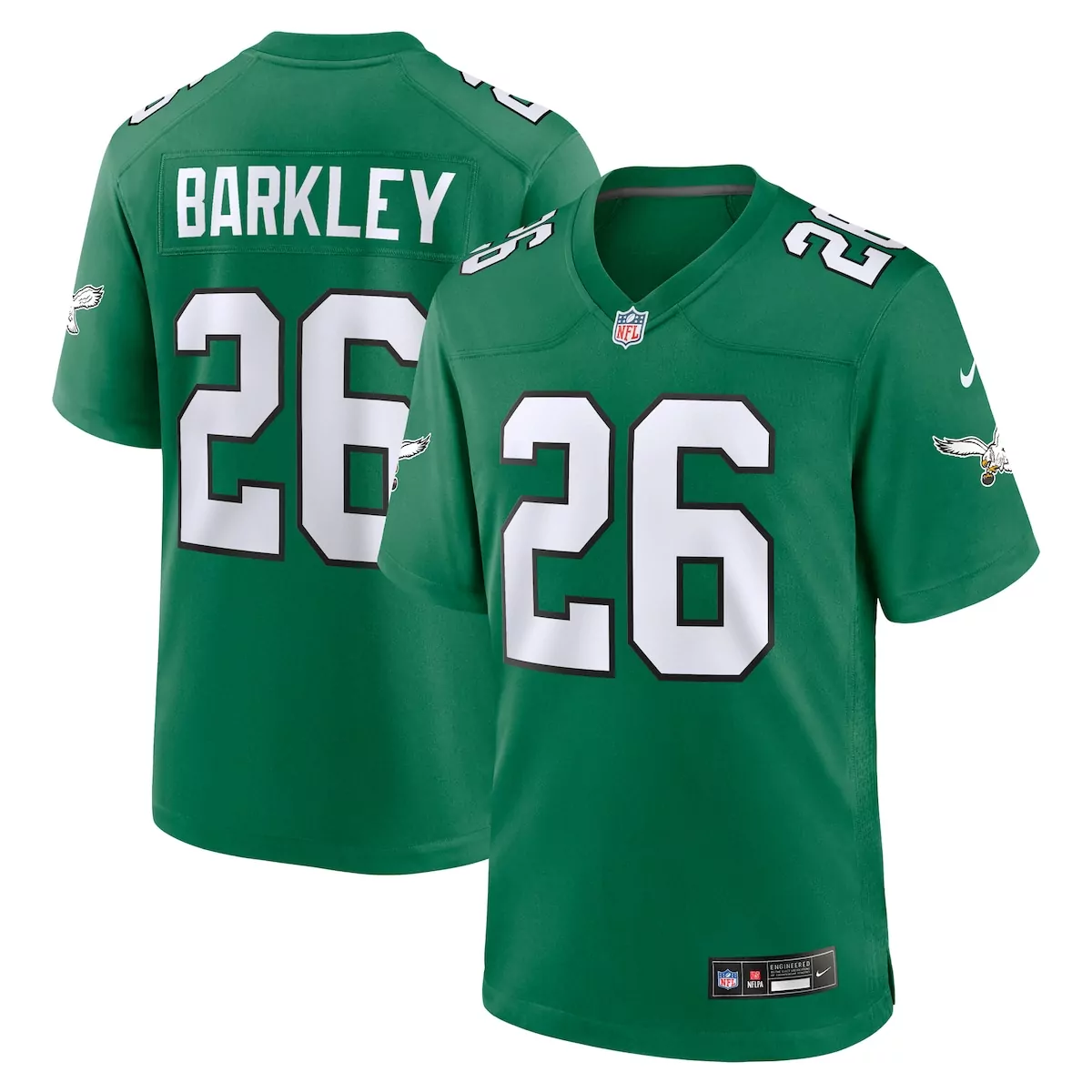philadelphia eagles saquon barkley black alternate vapor f u s e elite jersey