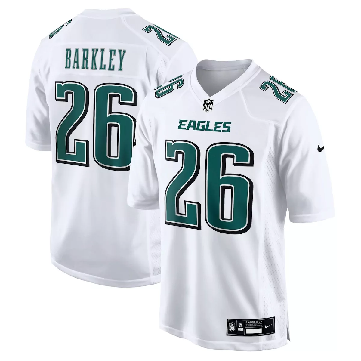 philadelphia eagles saquon barkley tundra white fashion game jersey