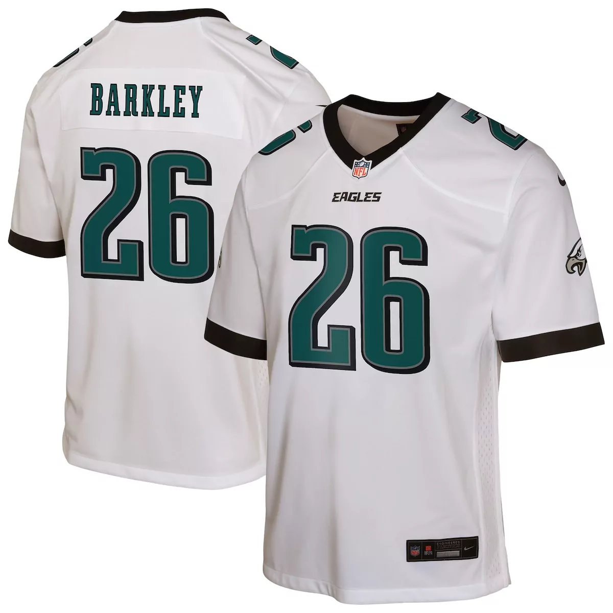 philadelphia eagles saquon barkley tundra white fashion game jersey
