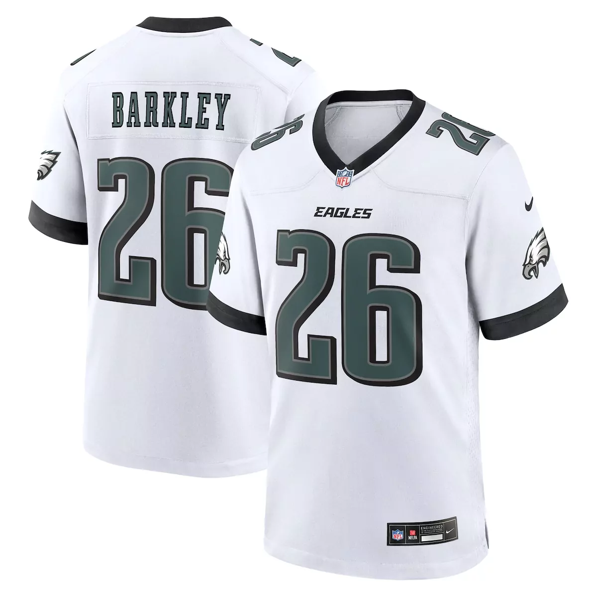 philadelphia eagles saquon barkley tundra white fashion game jersey
