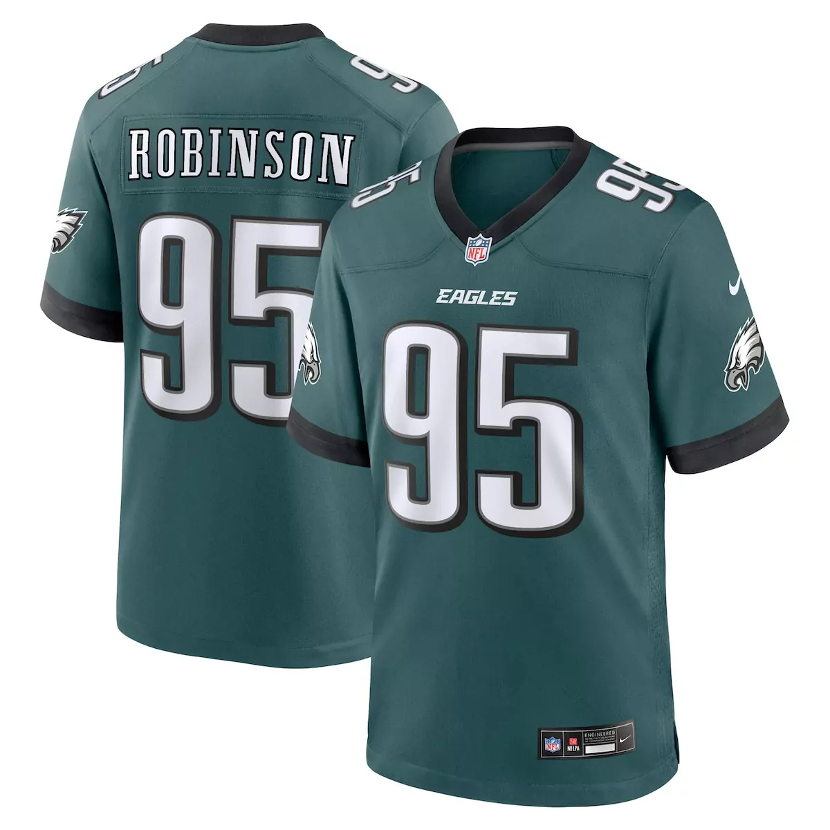 philadelphia eagles ty robinson midnight green team game jersey bf5