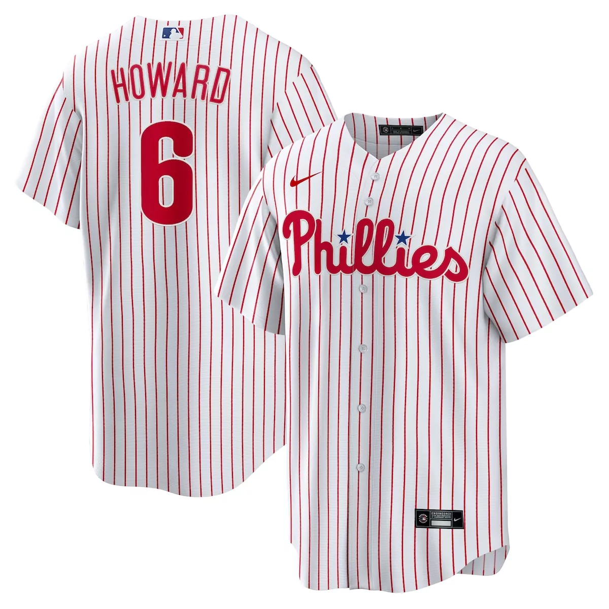 philadelphia phillies ryan howard white player jersey