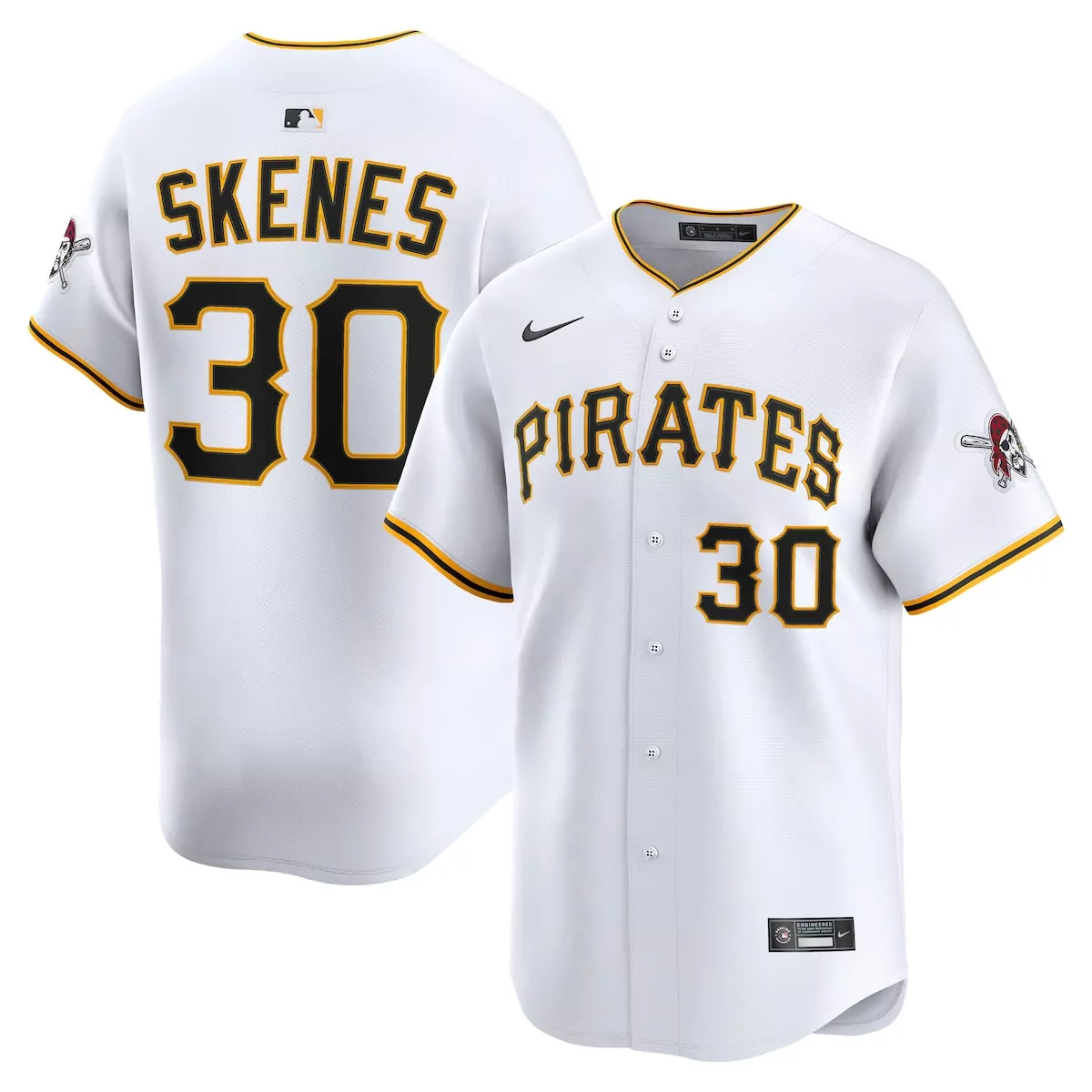 pittsburgh pirates paul skenes white home limited player jersey f0k