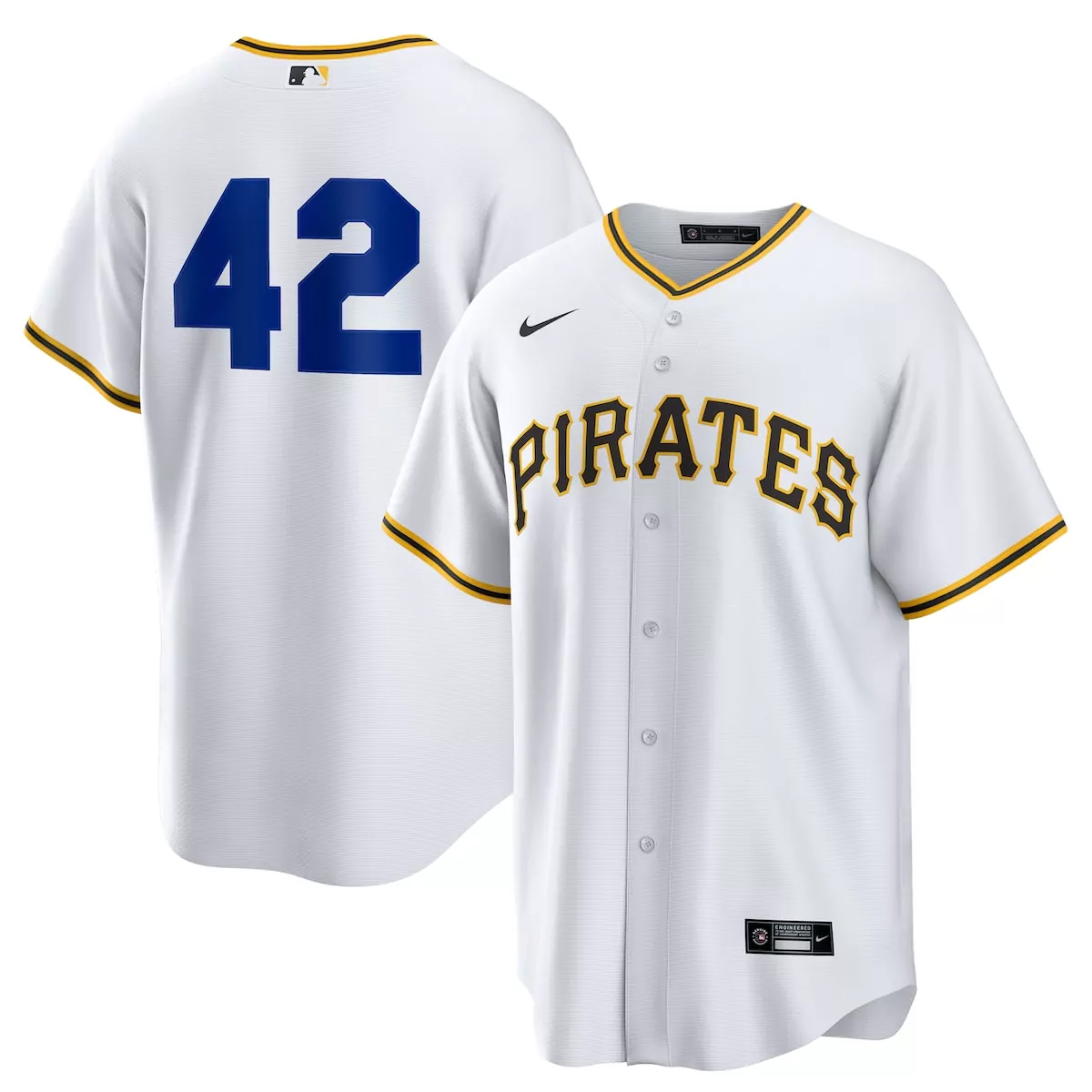 pittsburgh pirates white home 2025 jackie robinson day jersey