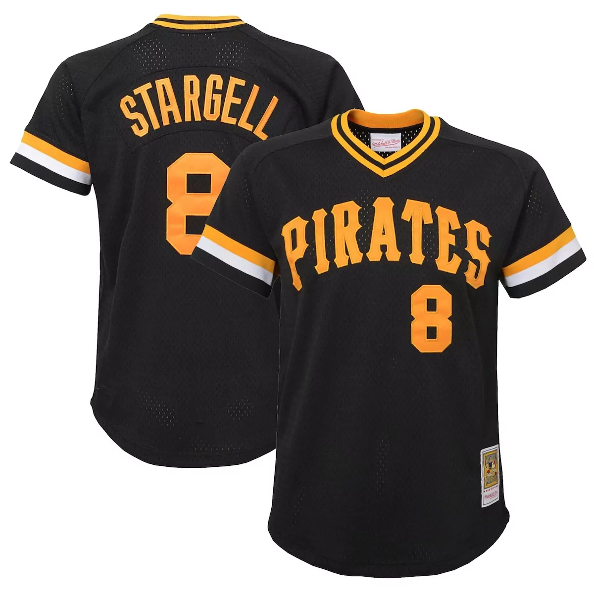 pittsburgh pirates willie stargell black cooperstown collection mesh batting practice jersey