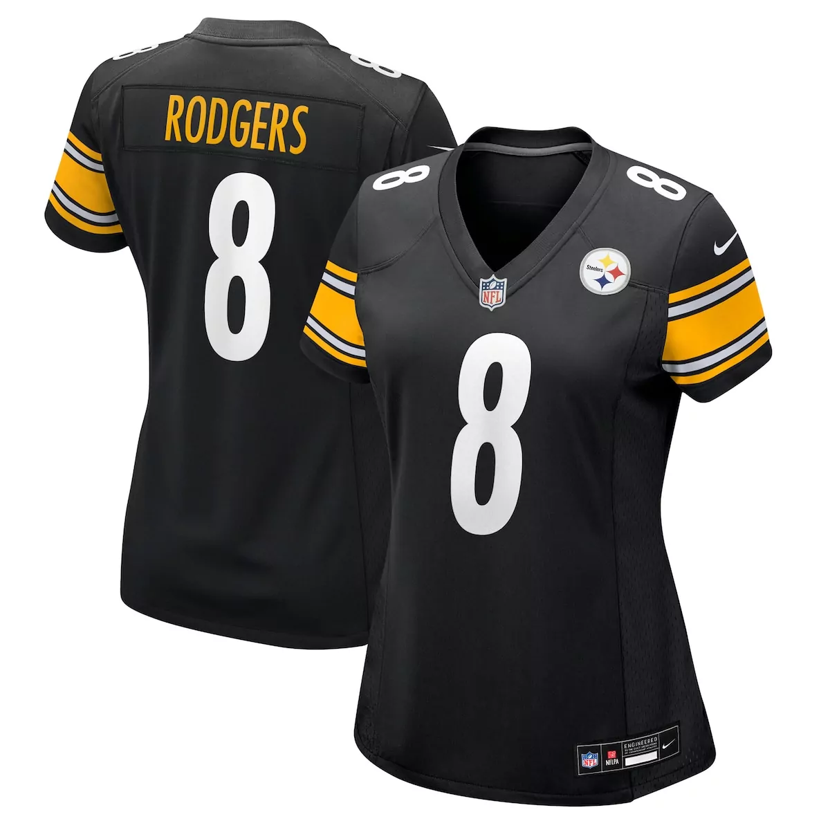 pittsburgh steelers aaron rodgers black game jersey vu
