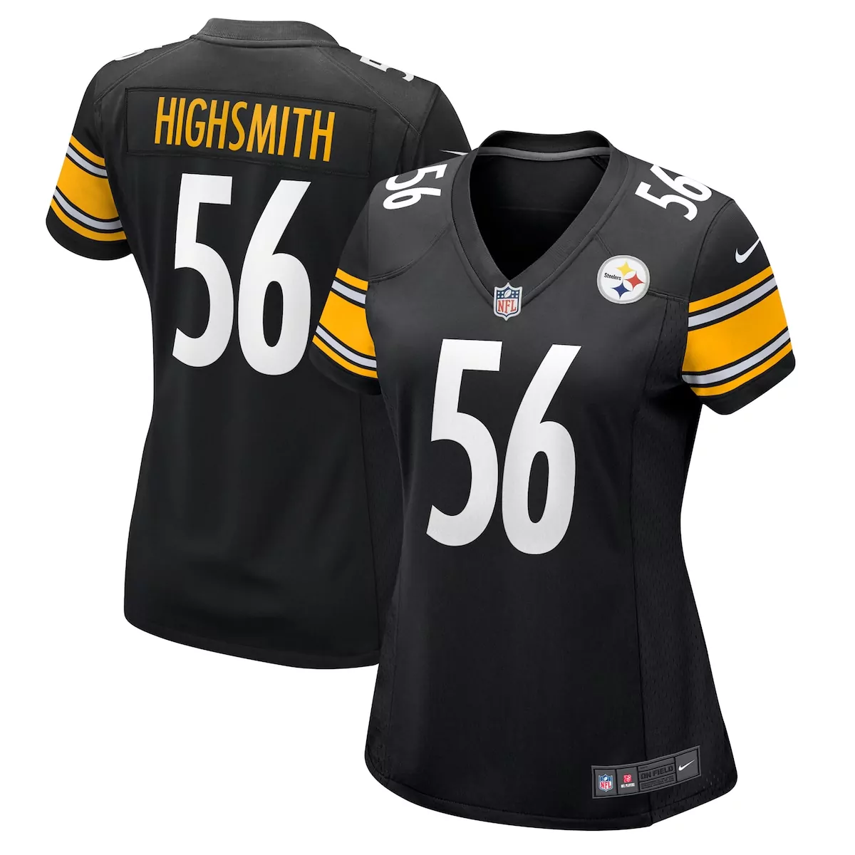 pittsburgh steelers alex highsmith black team game jersey