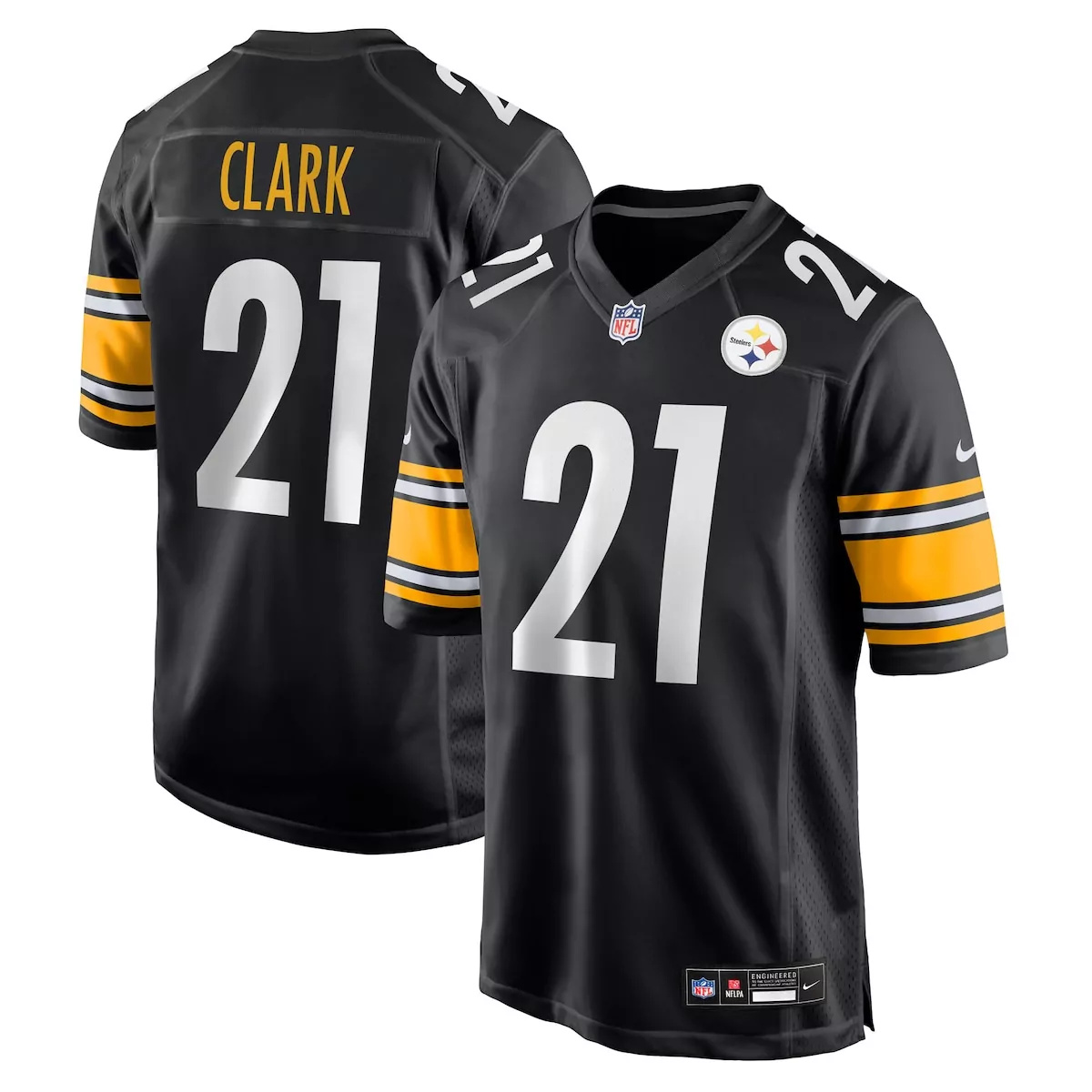 pittsburgh steelers chuck clark black team game jersey b1g