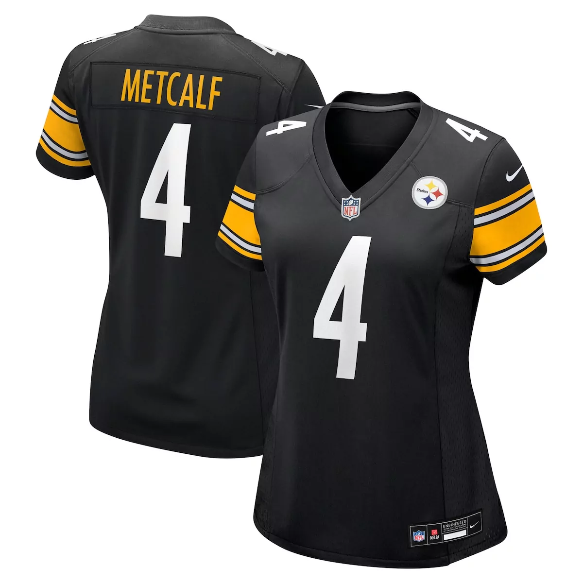 pittsburgh steelers dk metcalf black team game jersey