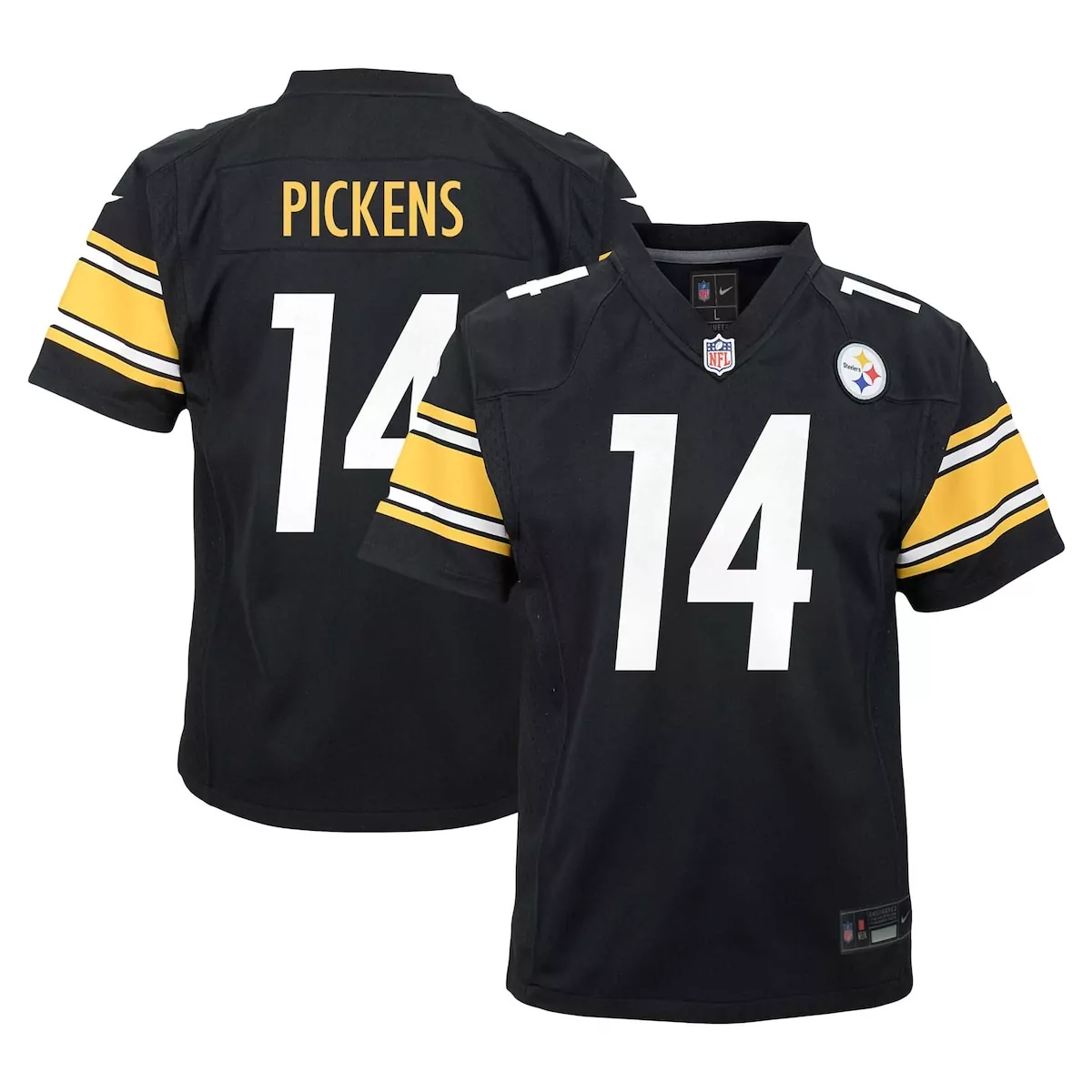 pittsburgh steelers george pickens black game jersey