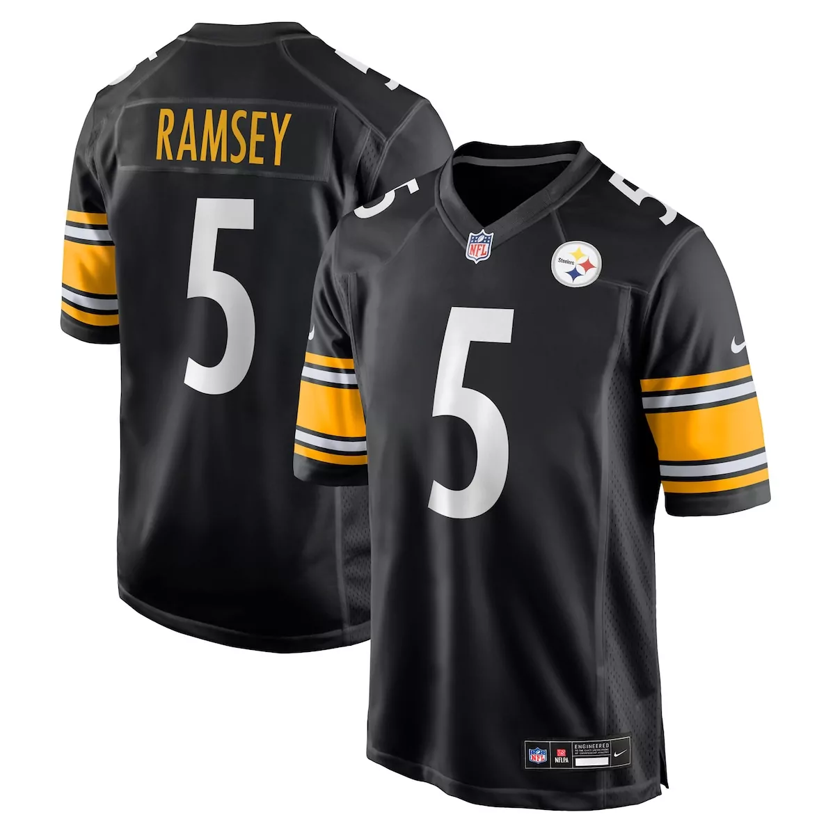 pittsburgh steelers jalen ramsey black team game jersey 8gc