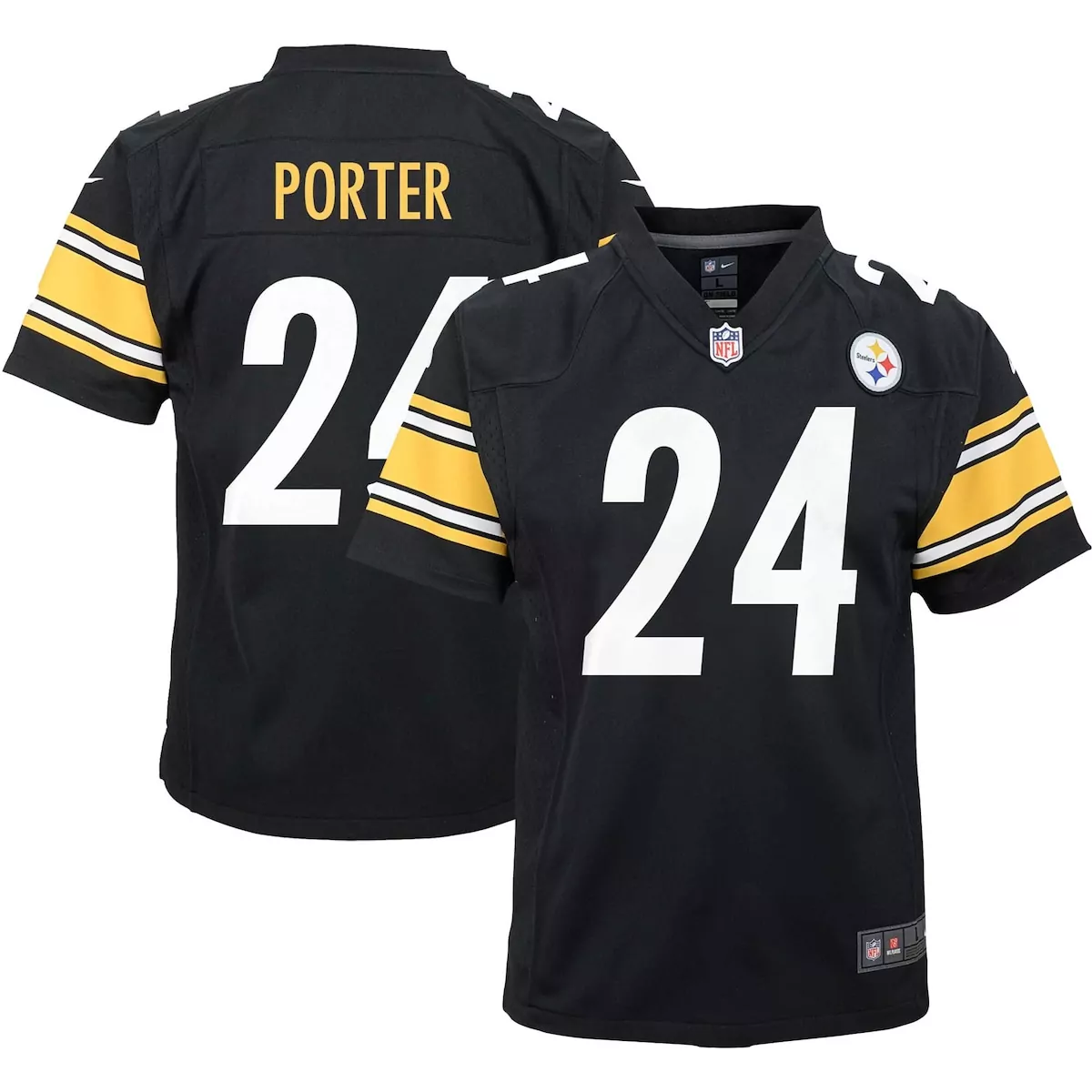 pittsburgh steelers joey porter jr black game jersey