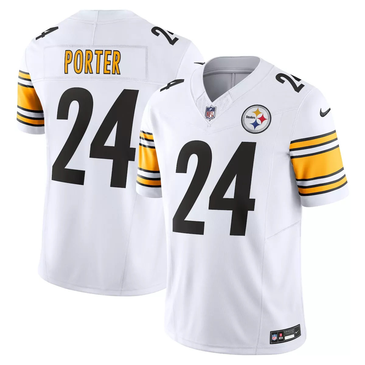 pittsburgh steelers joey porter jr white vapor f u s e limited jersey