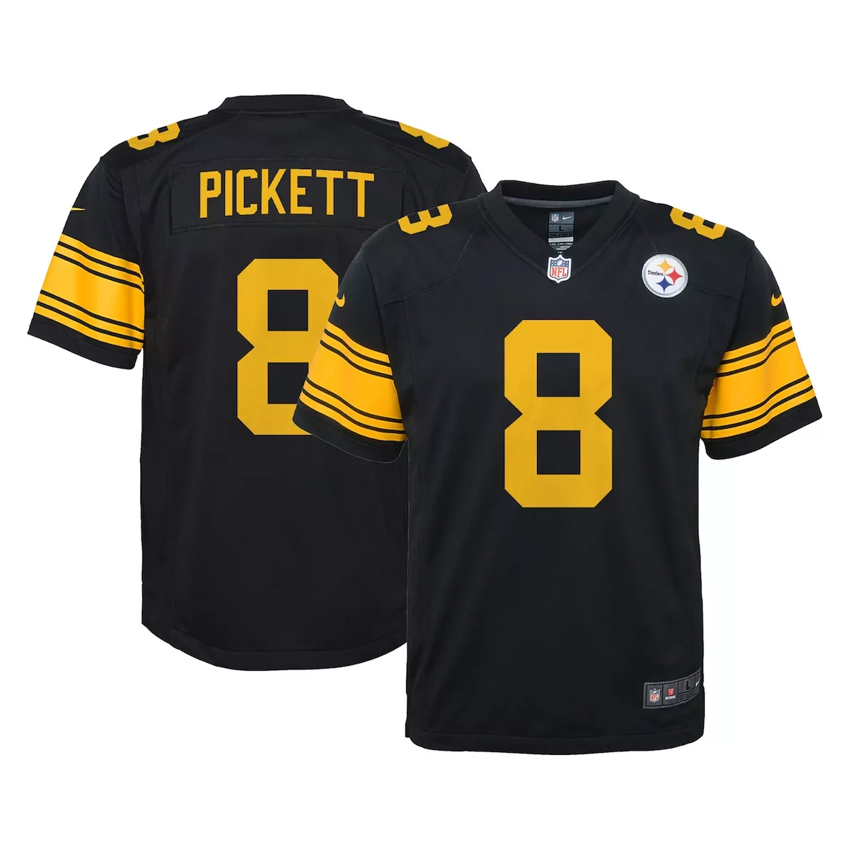 pittsburgh steelers kenny pickett black game jersey 3ix