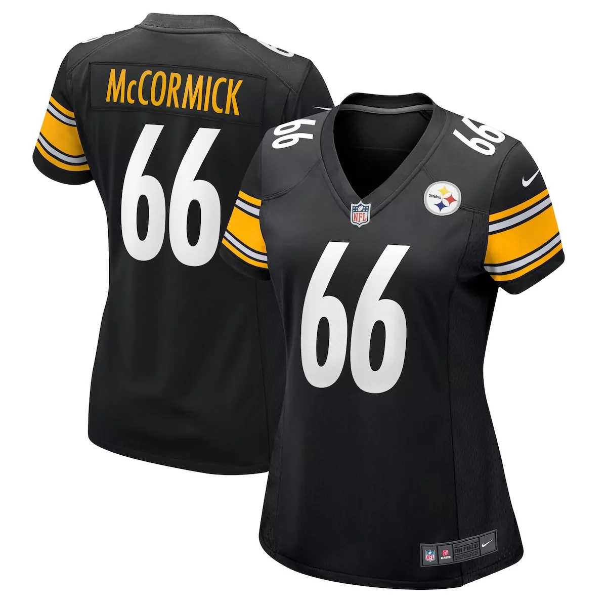 pittsburgh steelers mason mccormick black team game jersey