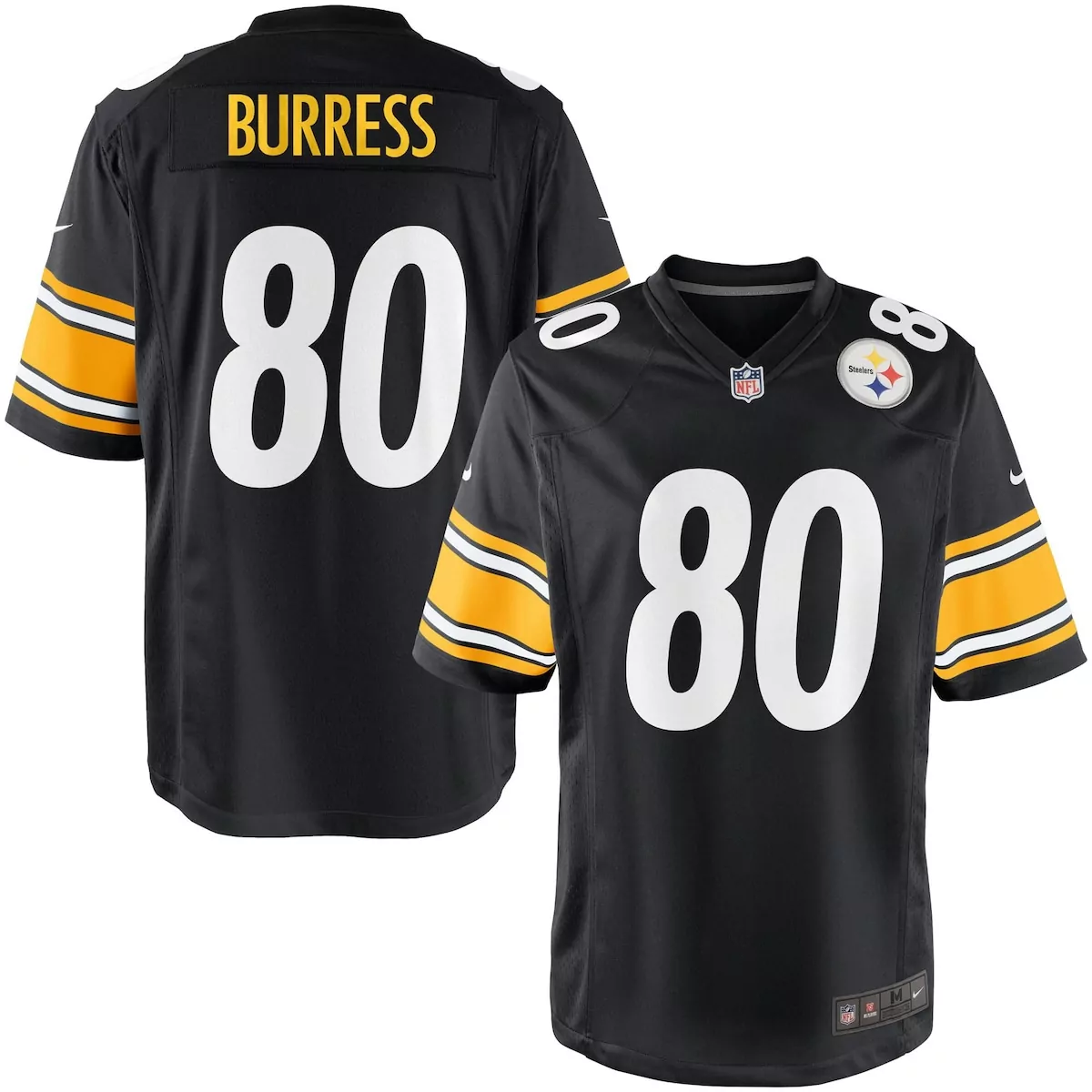 pittsburgh steelers plaxico burress team color game jersey