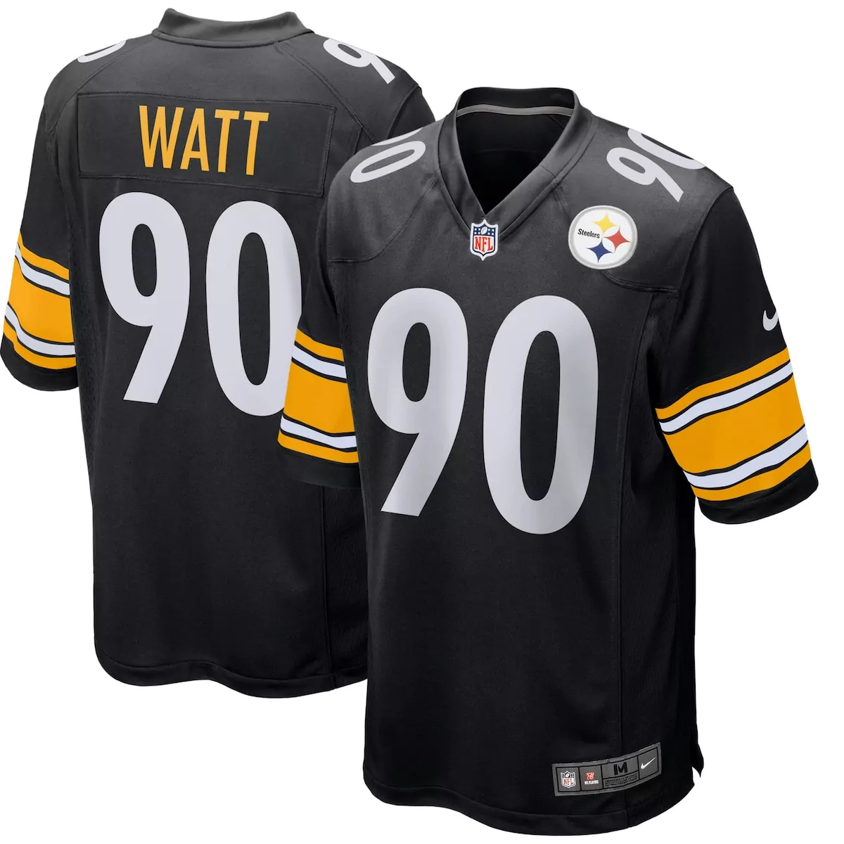 pittsburgh steelers t j watt black game jersey 1fs