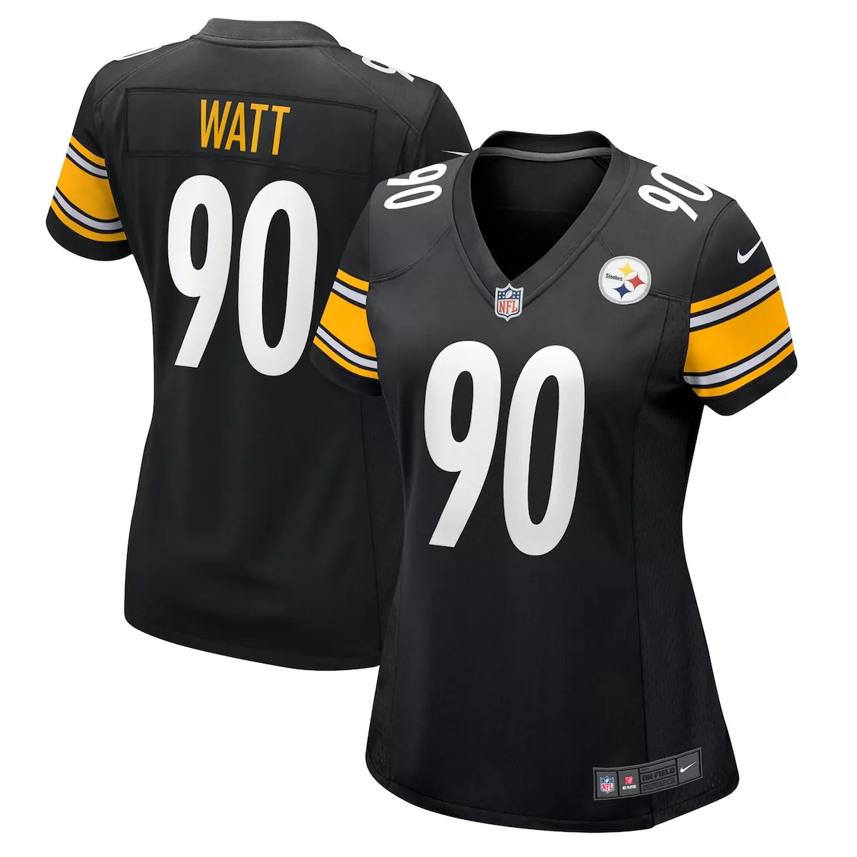 pittsburgh steelers t j watt black team game jersey