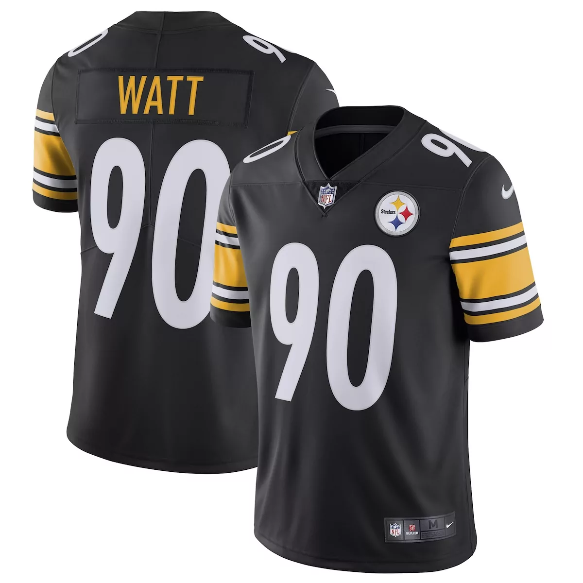 pittsburgh steelers t j watt black team game jersey