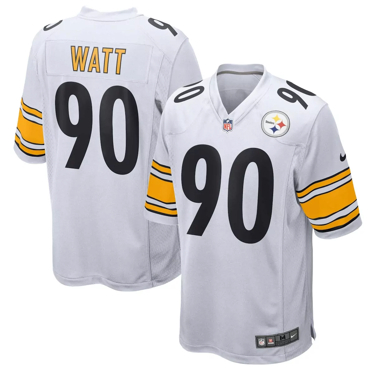 pittsburgh steelers t j watt white game jersey