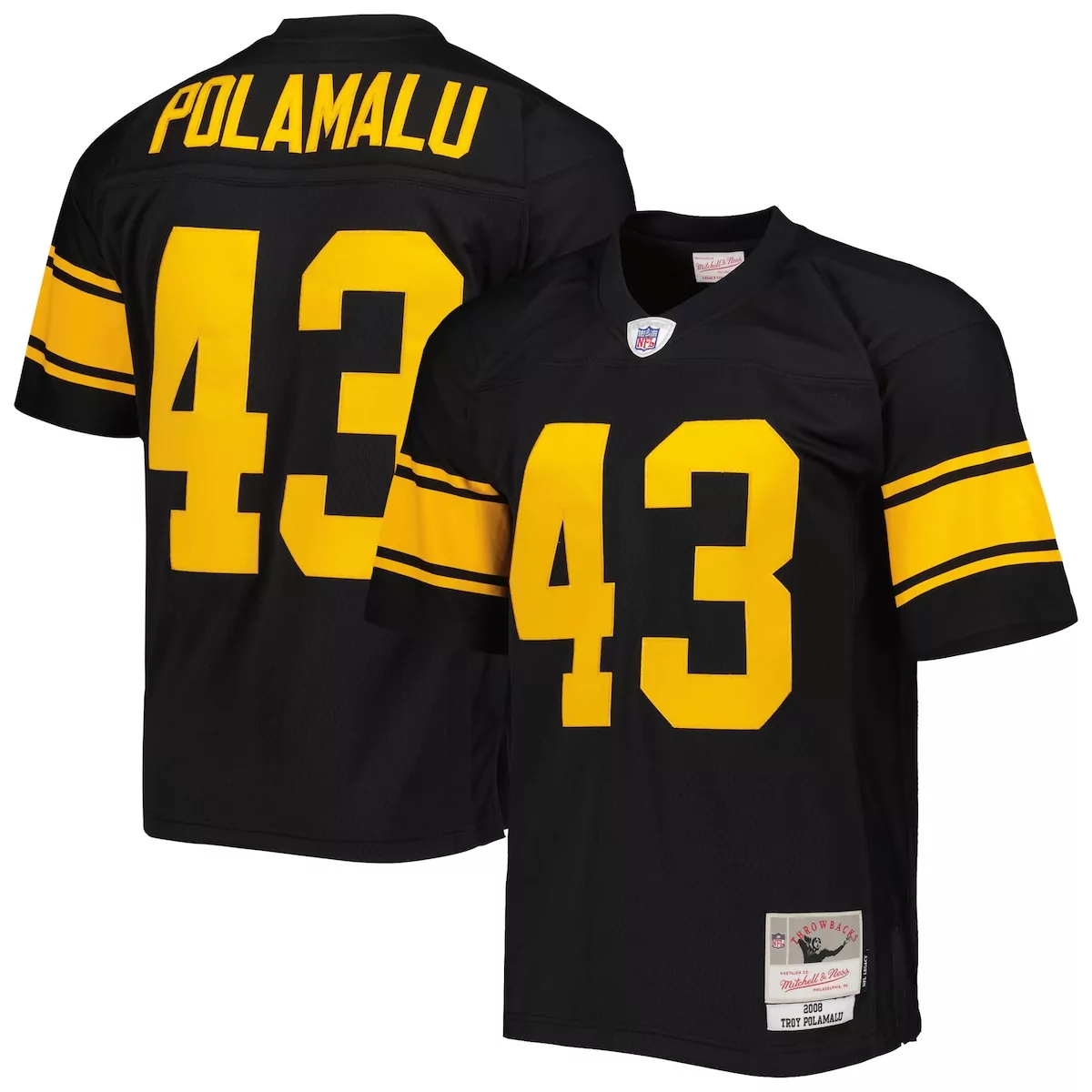 pittsburgh steelers troy polamalu black legacy jersey mse