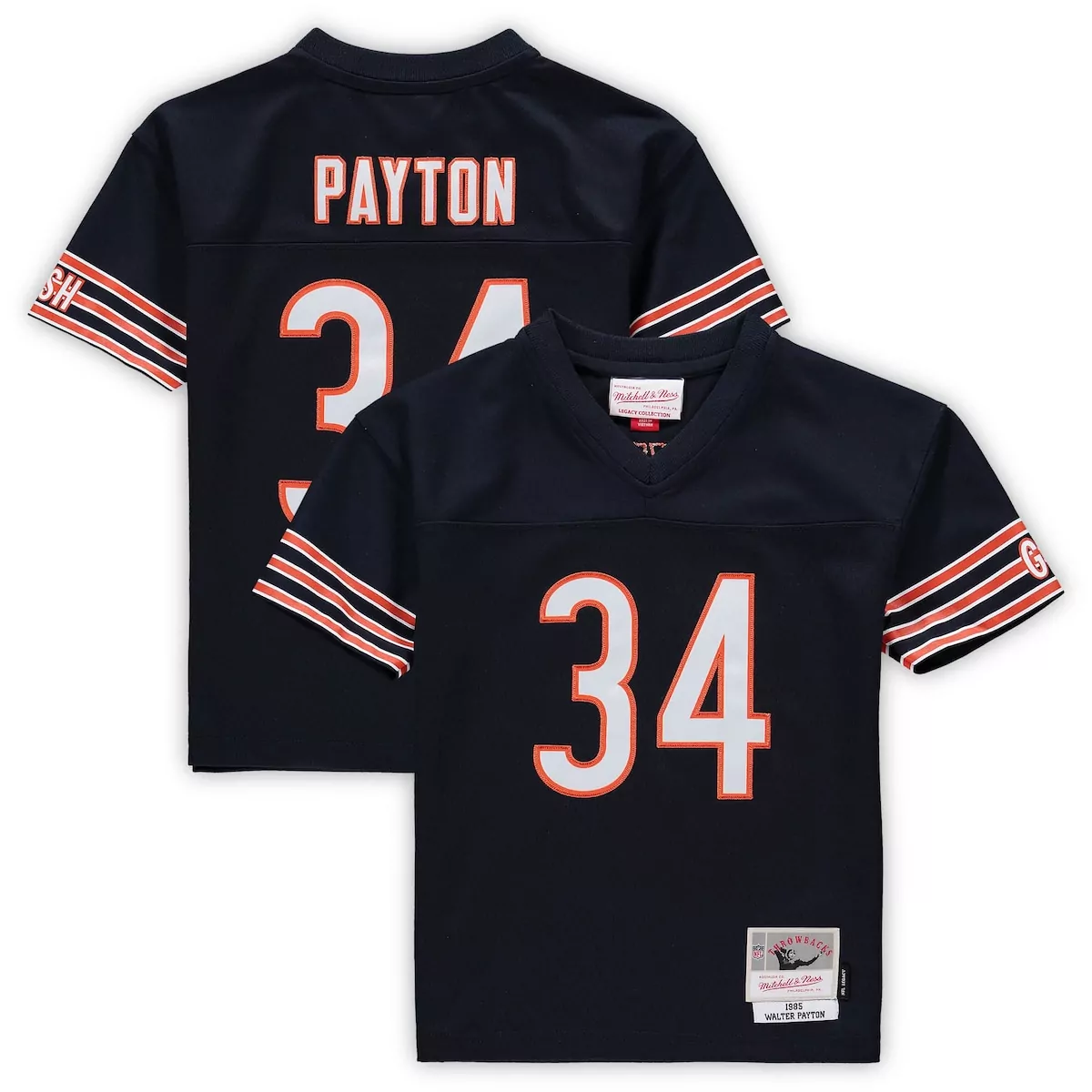 preschool chicago bears walter payton navy retired legacy jersey pj1