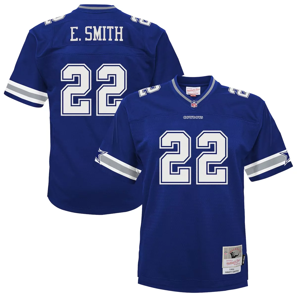 dallas cowboys emmitt smith white retired player legacy jersey nxv