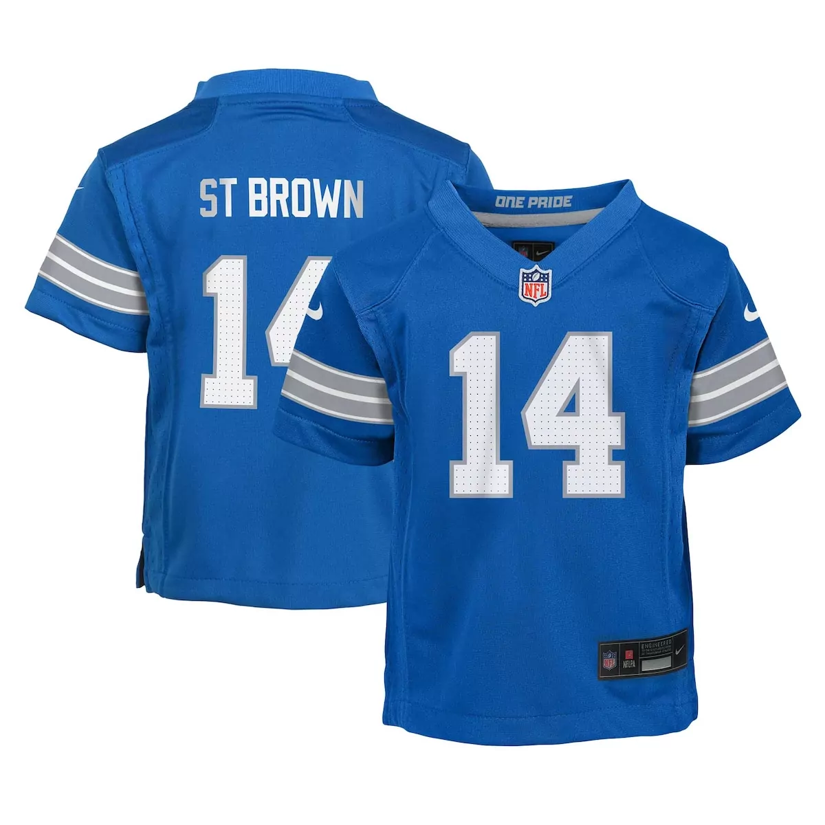 preschool detroit lions amon ra st brown blue player game jersey elt