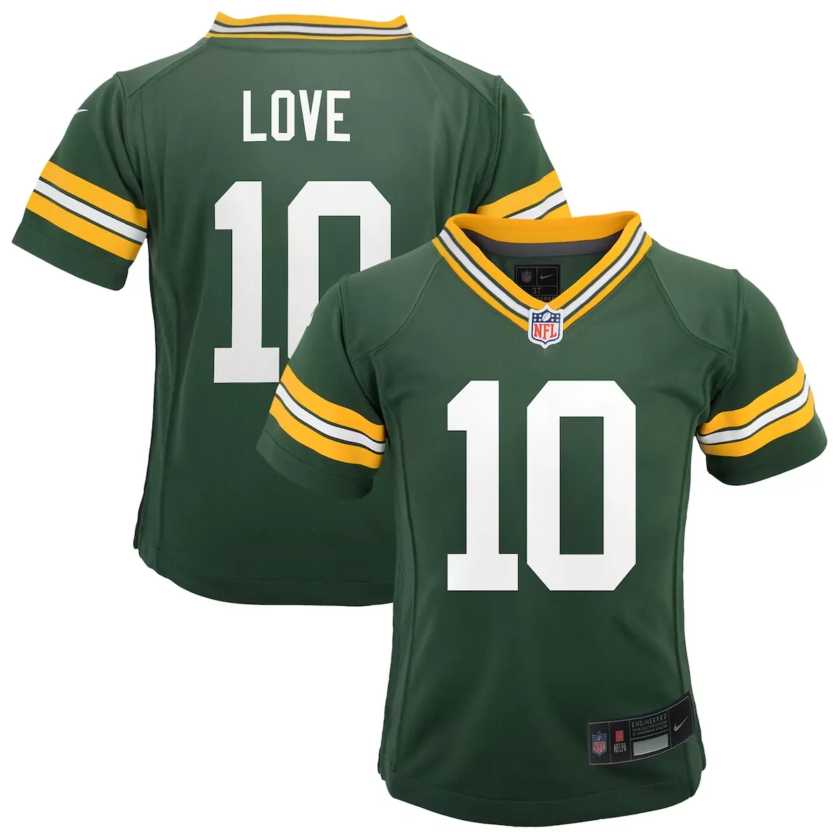 green bay packers jordan love white game jersey lyu