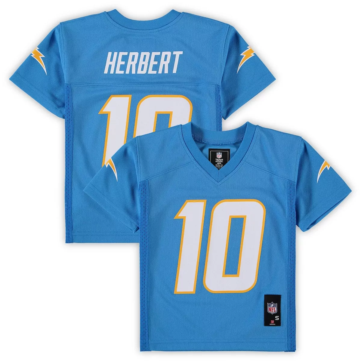 los angeles chargers justin herbert white game jersey