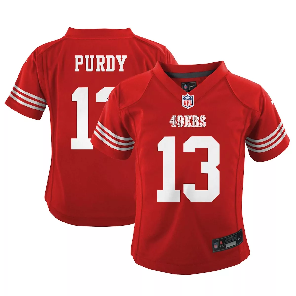 preschool san francisco 49ers brock purdy scarlet player game jersey