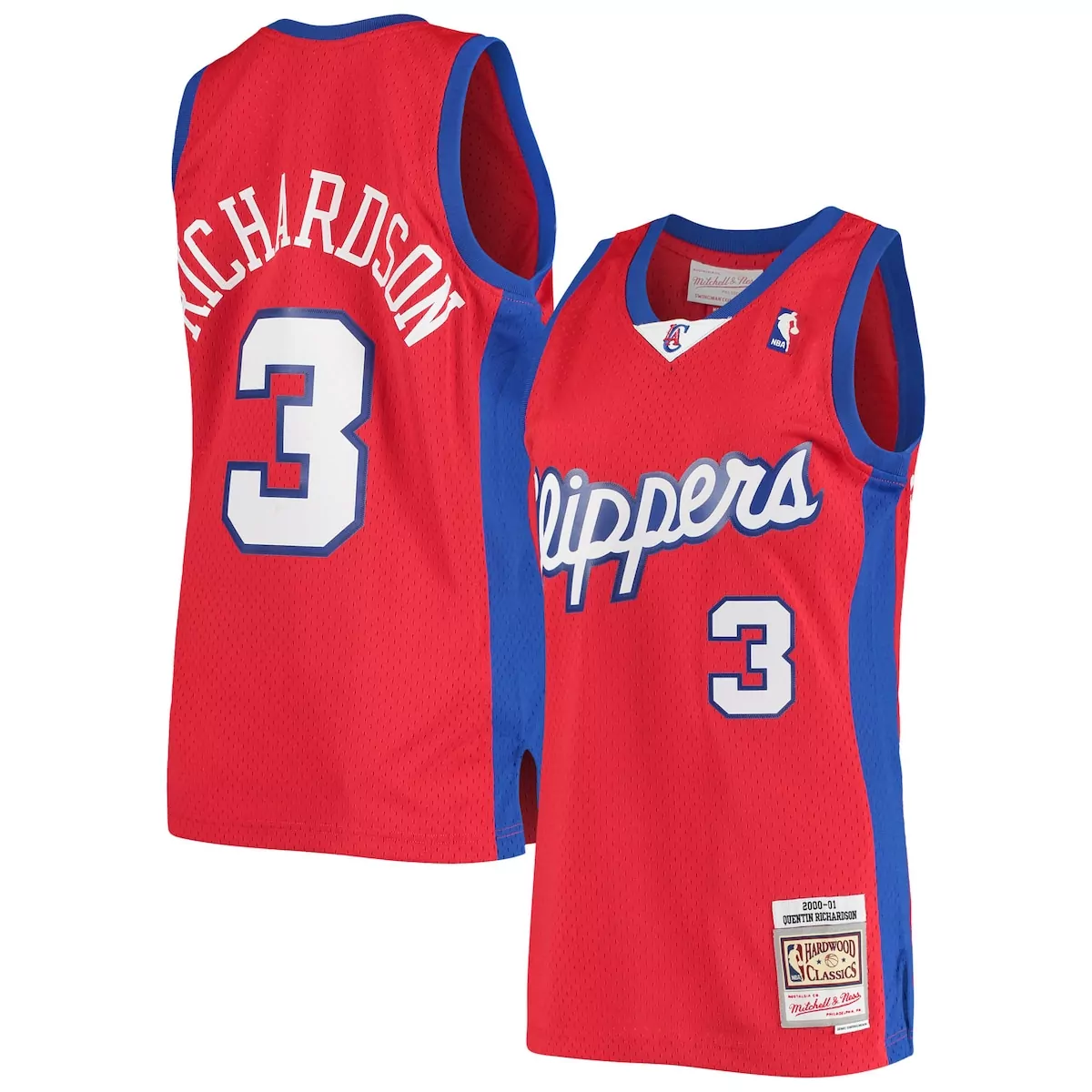 quentin richardson red la clippers 2000 01 hardwood classics jersey statement edition