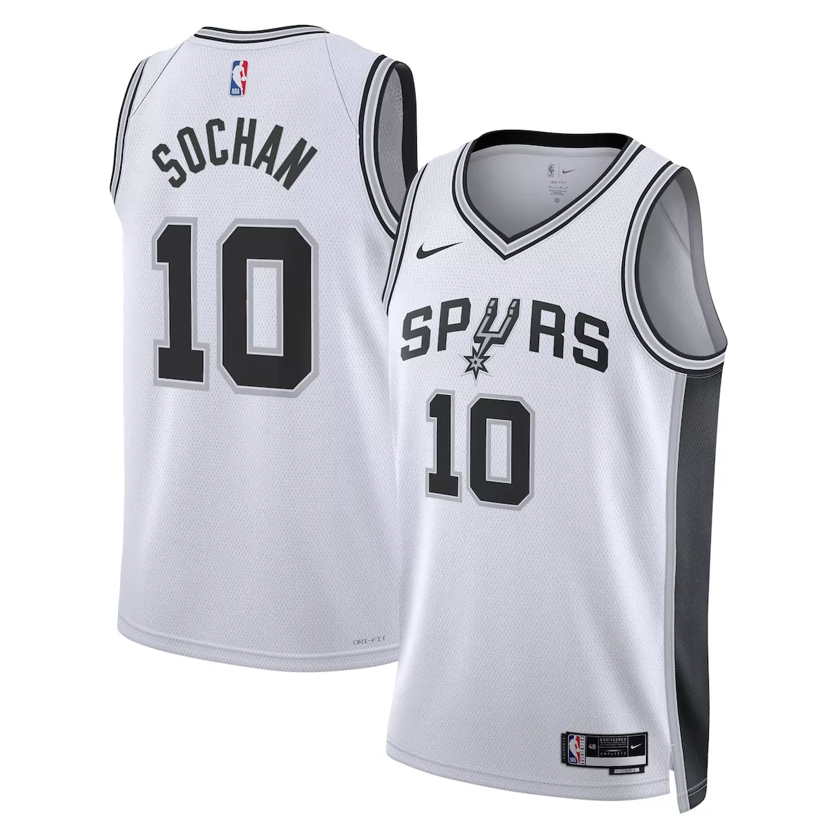 san antonio spurs association edition jersey white jeremy sochan unisex
