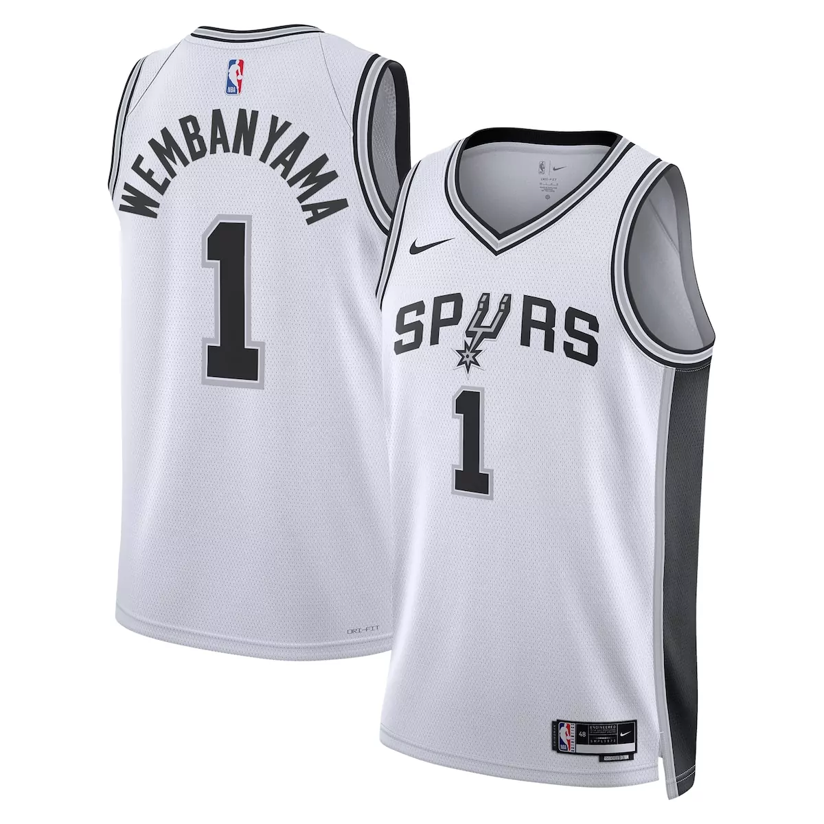 san antonio spurs association edition jersey white victor wembanyama unisex