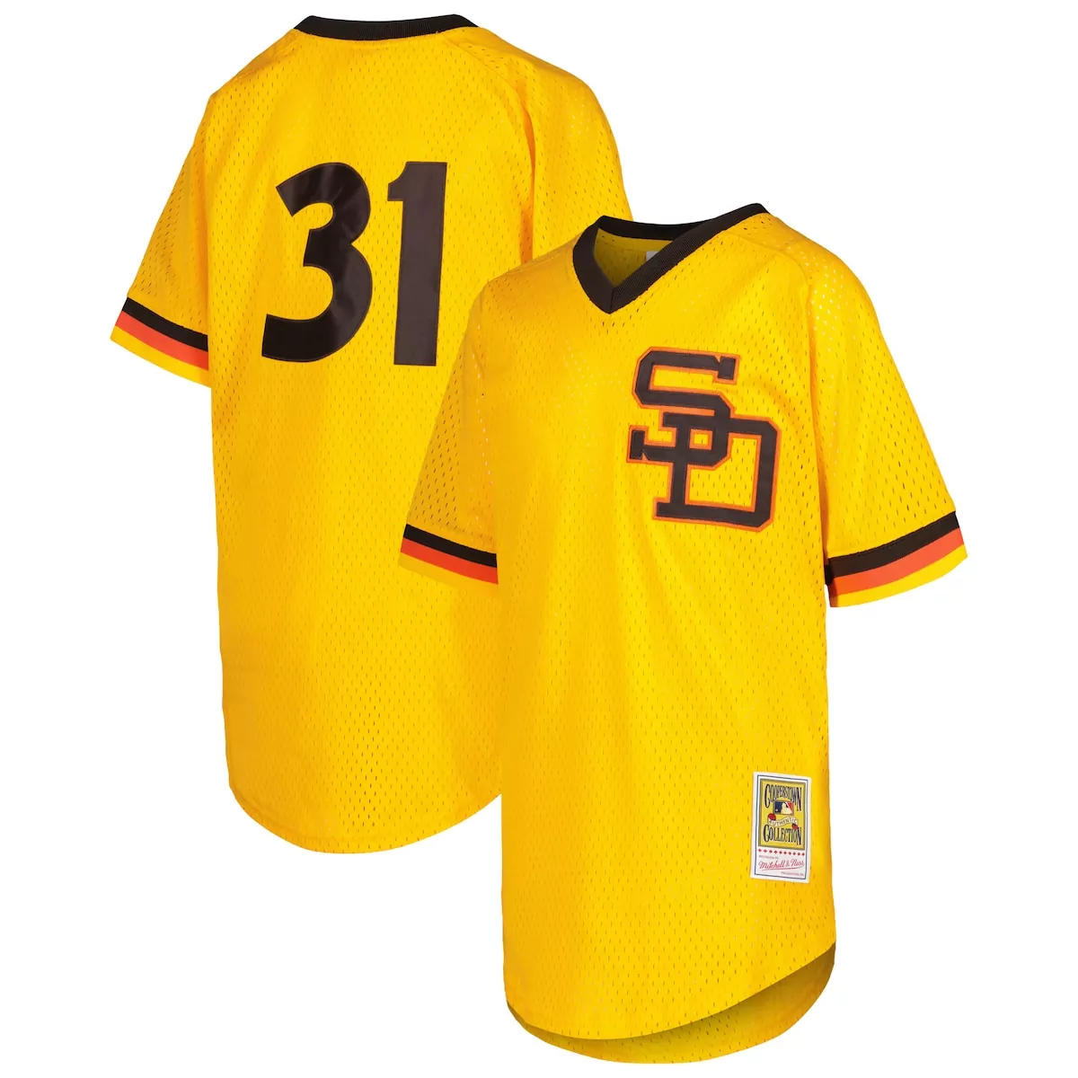 san diego padres dave winfield gold cooperstown collection mesh batting practice jersey vba