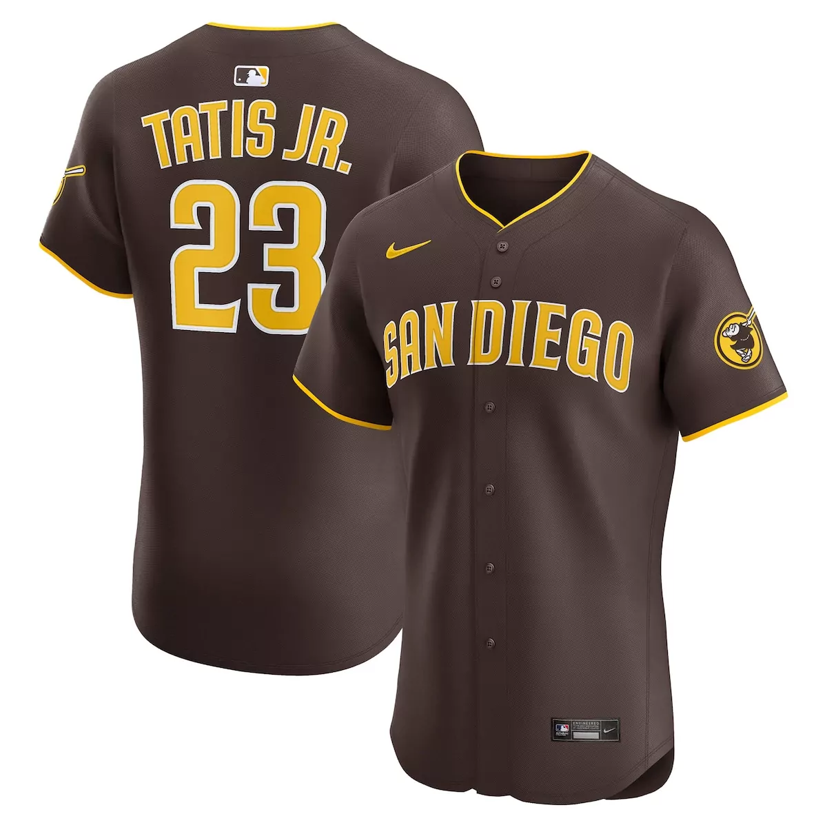 san diego padres fernando tatis jr brown road elite jersey