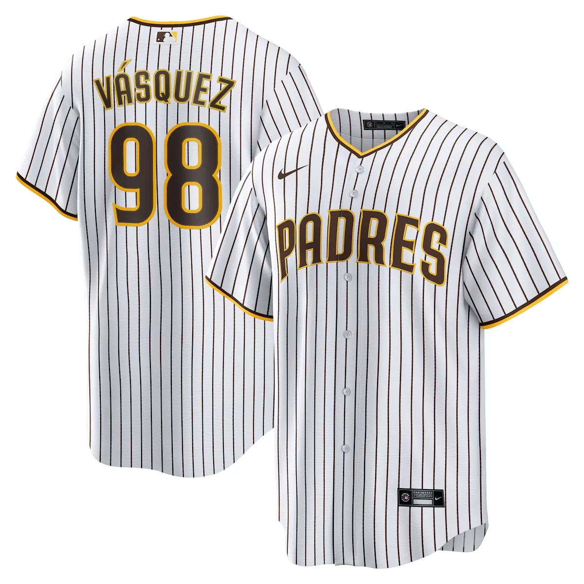 san diego padres randy vasquez white home jersey
