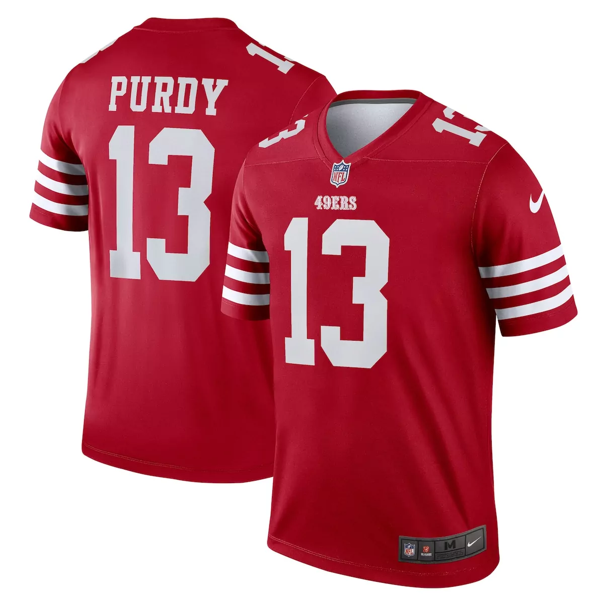 san francisco 49ers brock purdy scarlet game player jersey