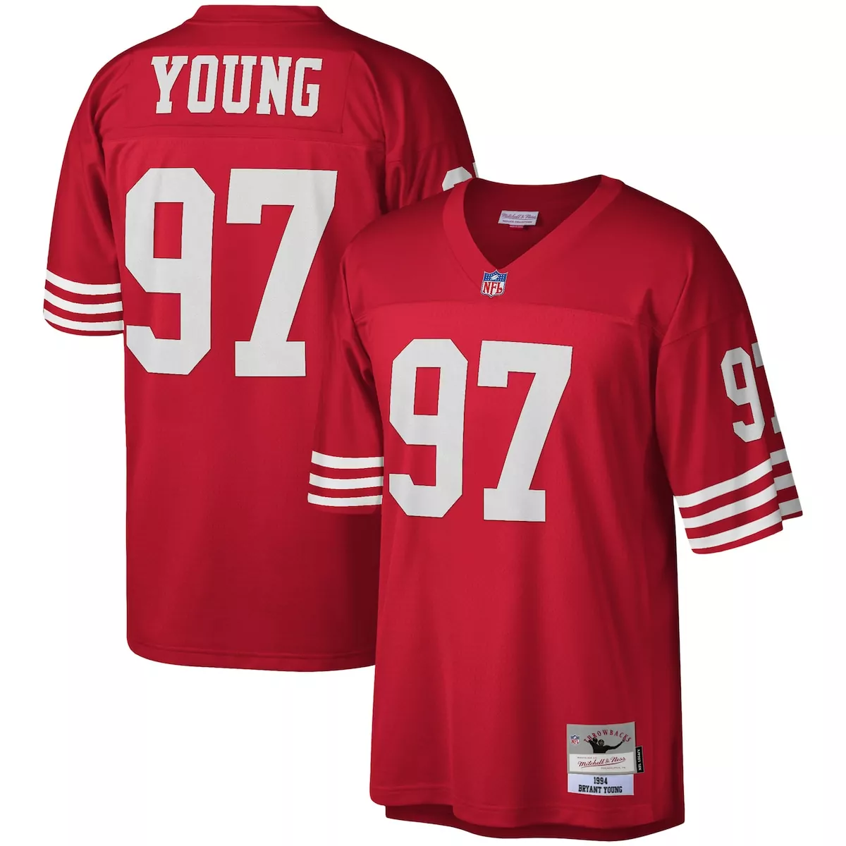 san francisco 49ers bryant young scarlet legacy jersey bo7