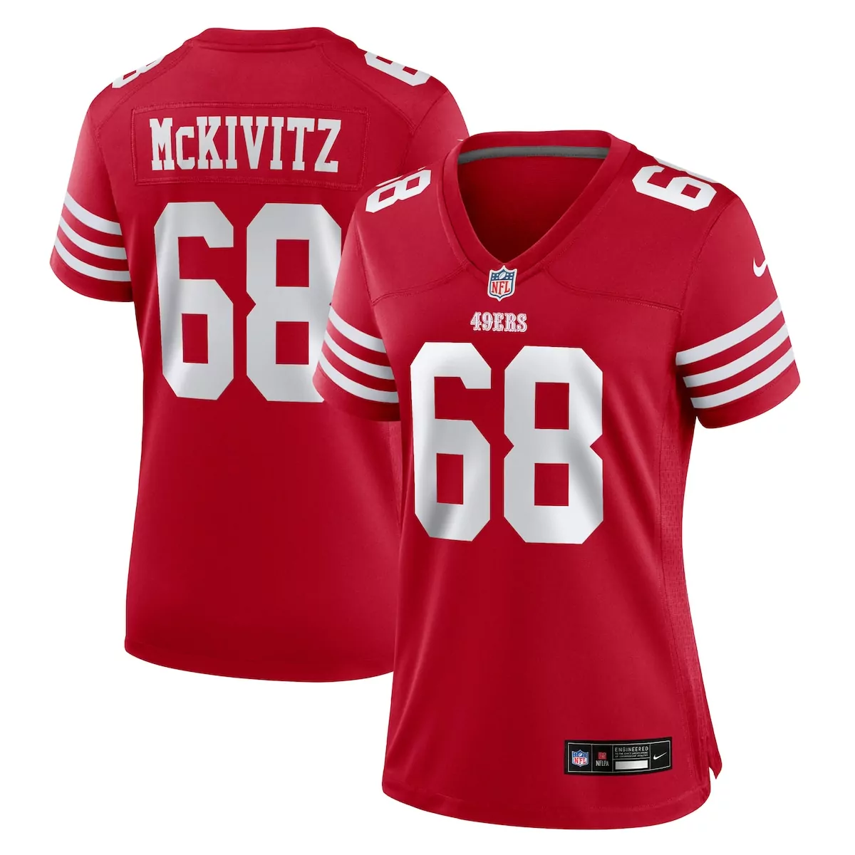 san francisco 49ers colton mckivitz scarlet game jersey af