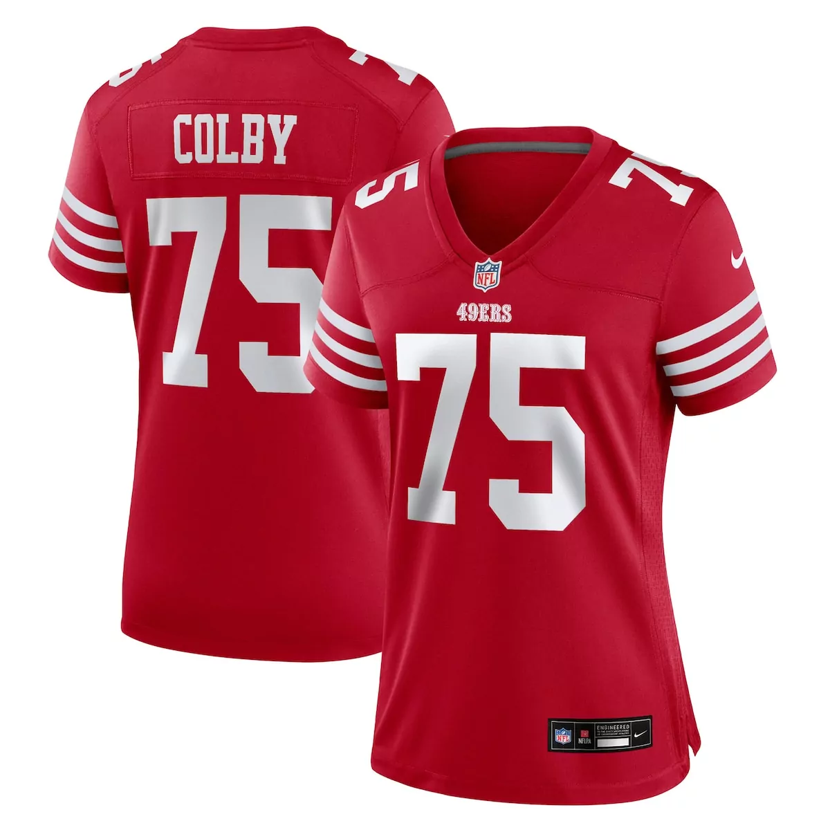 san francisco 49ers colton mckivitz scarlet game jersey af