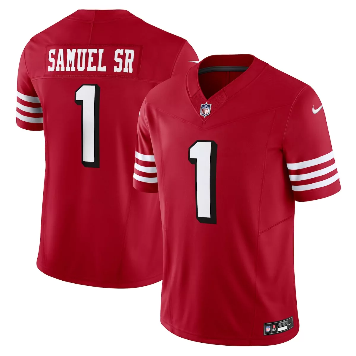 san francisco 49ers deebo samuel sr scarlet alternate vapor f u s e limited jersey