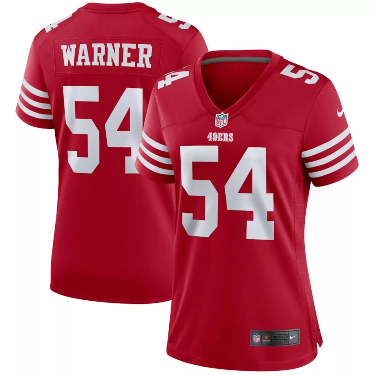 san francisco 49ers fred warner scarlet player jersey